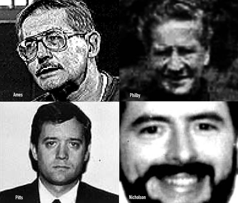 Двойные агенты: Aldrich Ames, Kim Philby, Earl Edwin Pitts, Harold James Nicholson