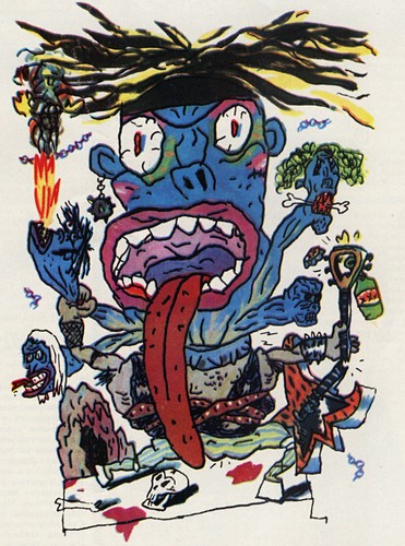 Этим рисунком художник американского журнала "Роллинг Стоун" проиллюстрировал статью Тима Холмса о хэви метал-роке.